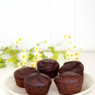 Pełnoziarniste czekoladowe muffinki