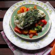 Bardzo zdrowa ryba na parze z warzywami