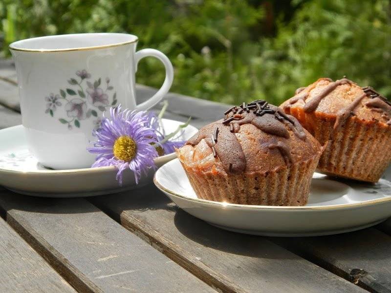 Czekoladowe muffinki z czereśniami