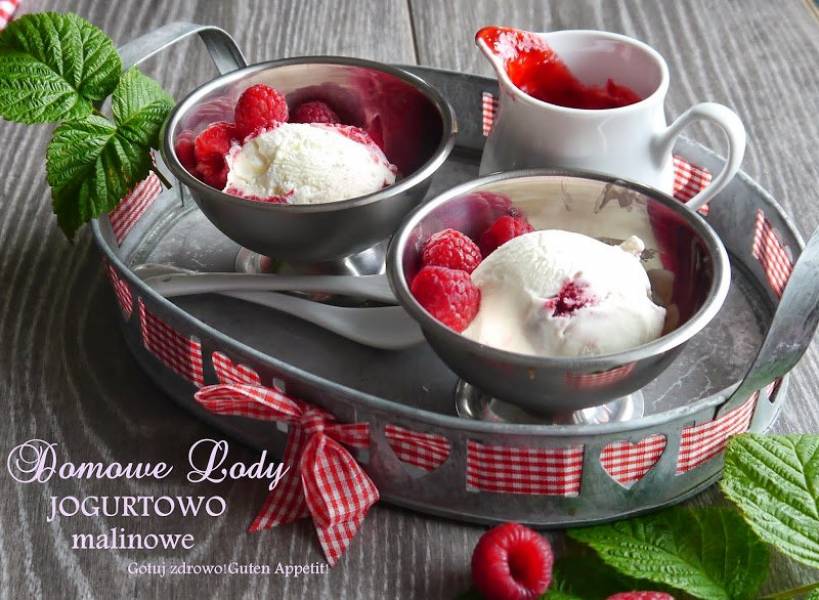 Domowe lody jogurtowo-malinowe