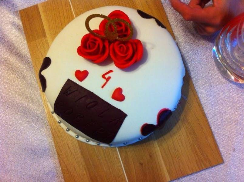 Tort na 4 rocznicę ślubu W&R ♥♥♥