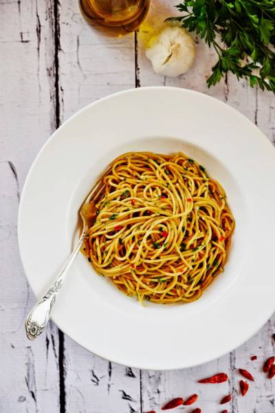 Spaghetti aglio, olio e peperoncino