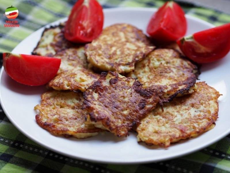 Grubo tarte placki z kabaczka z boczkiem