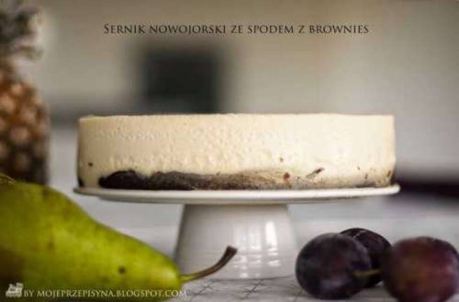 Sernik nowojorski na spodzie Brownies