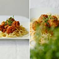Spaghetti z pulpecikami z soczewicy