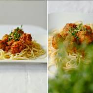 Spaghetti z pulpecikami z soczewicy