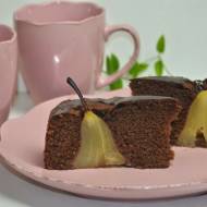 Ciasto gruszkowo - czekoladowe z rumem