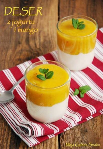 Deser z jogurtu i mango