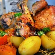 Kurczak z dynią -kurczak pieczony z warzywami