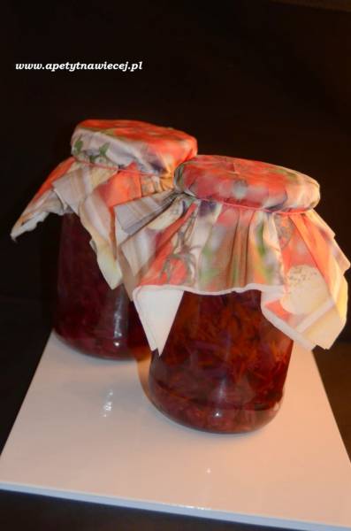 PRZETWORY - Sałatka z czerwonej kapusty z marchewką