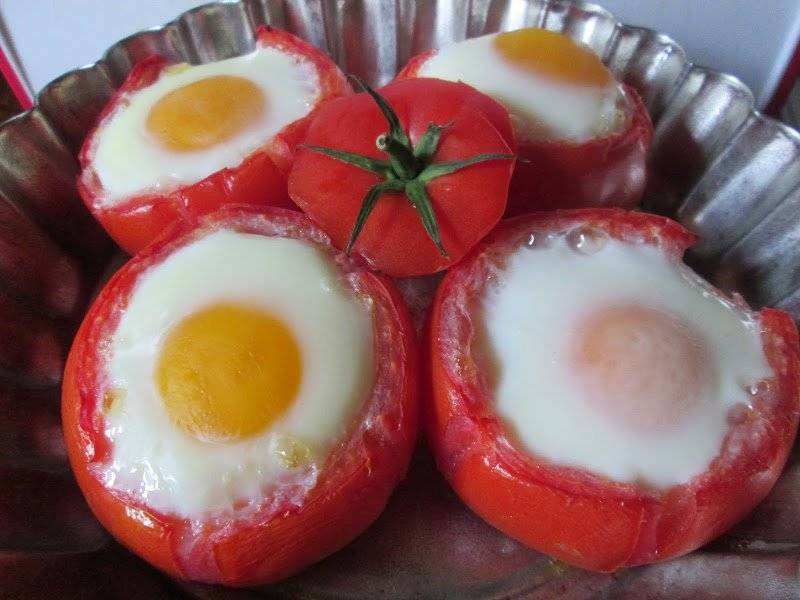 Zapiekane nadziewane pomidory