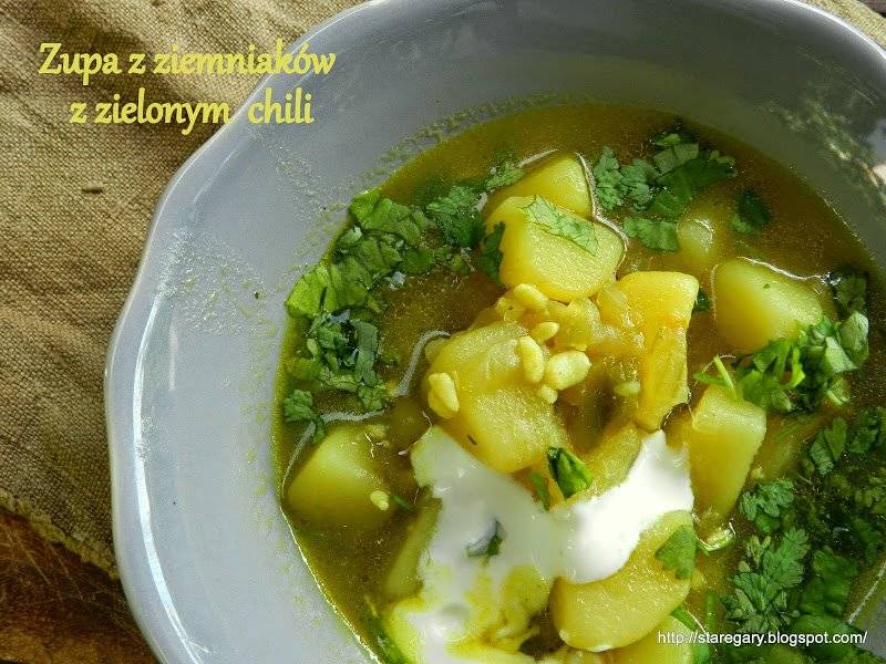 Zupa z ziemniaków z zielonym  chili