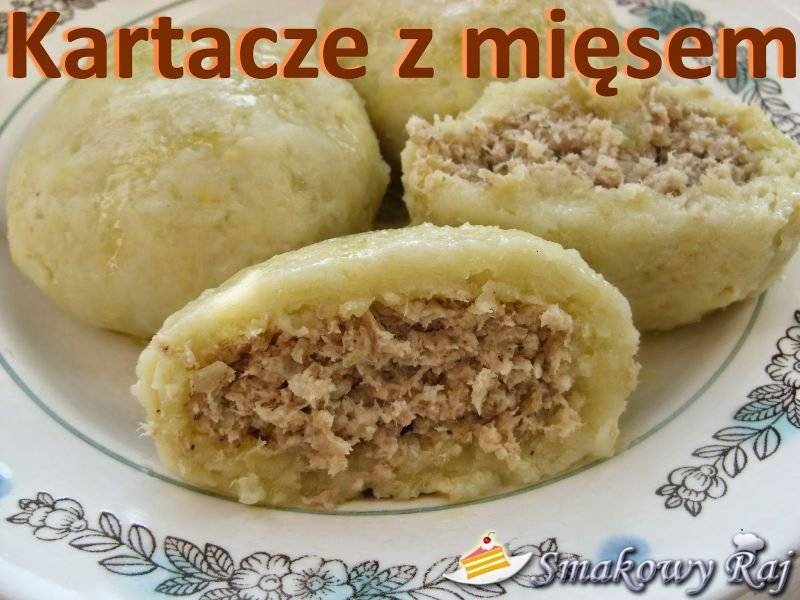 Kartacze – kluski tarte z mięsem