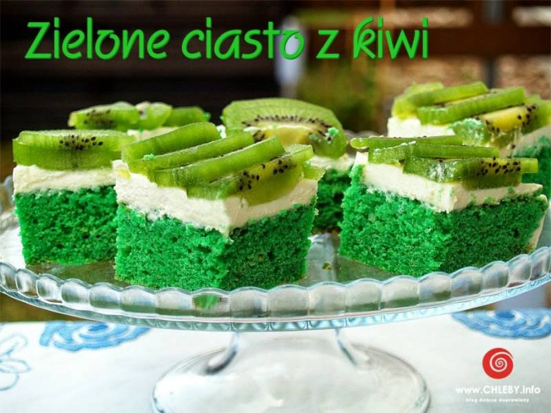 Zielone ciasto cytrynowe z kiwi