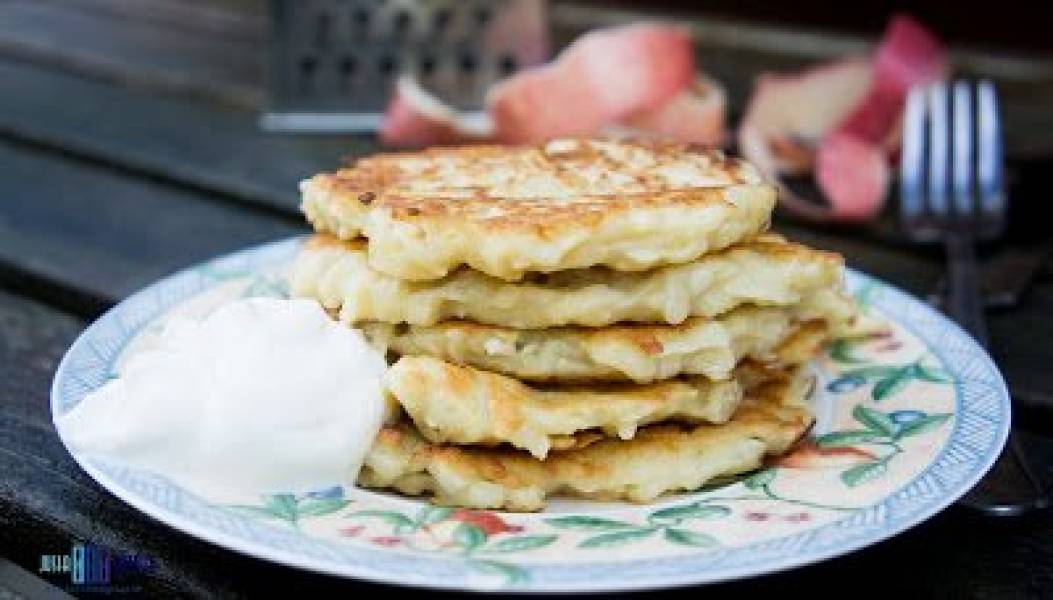Przepis na Placki z jablkami. / Apple pancakes. Jusia gotuje KatalogSmaków.pl