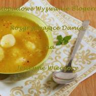 Ognista zupa dyniowa z ziemniaczanymi kuleczkami - Listopadowe Wyzwanie Blogerek - 