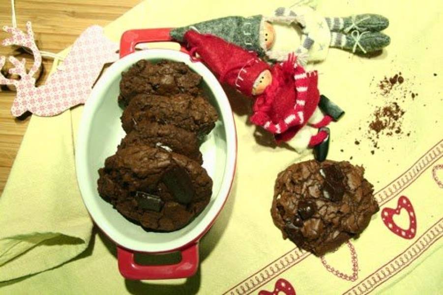 cookies z gorzką czekoladą