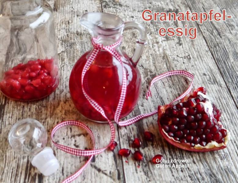 Ocet winny z pestkami granatu-Granatapfel-Essig