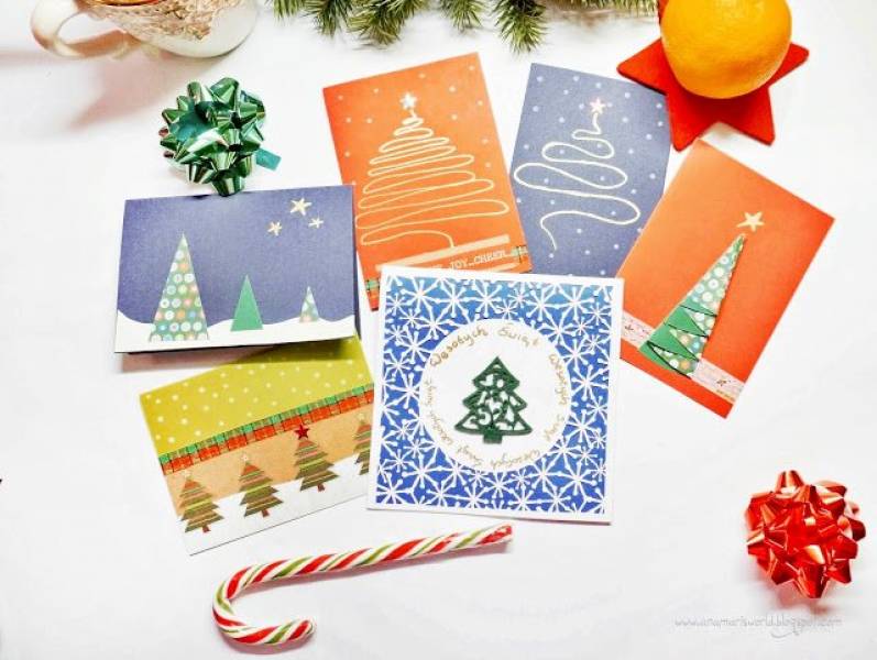 Kartki świąteczne DIY...karten machen...christmas cards