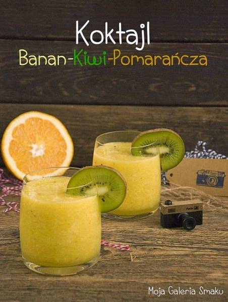 Koktajl banan-kiwi-pomarańcza