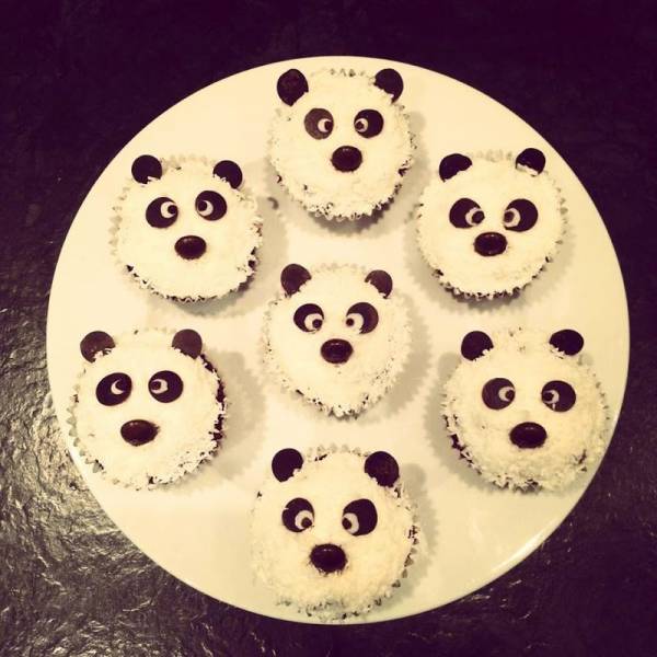 Urocze panda muffins