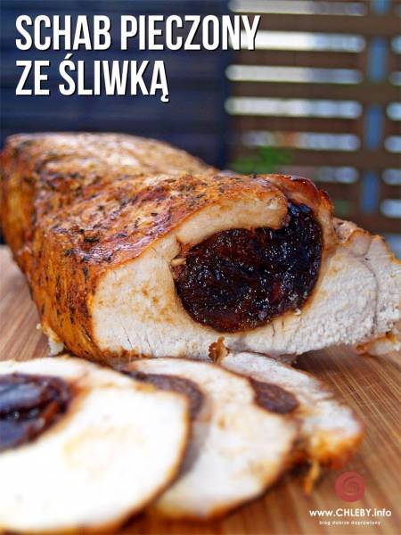 Schab pieczony ze śliwką