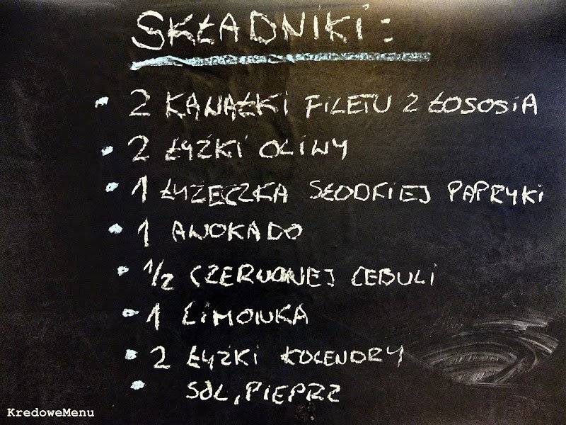Łosoś z salsą awokado
