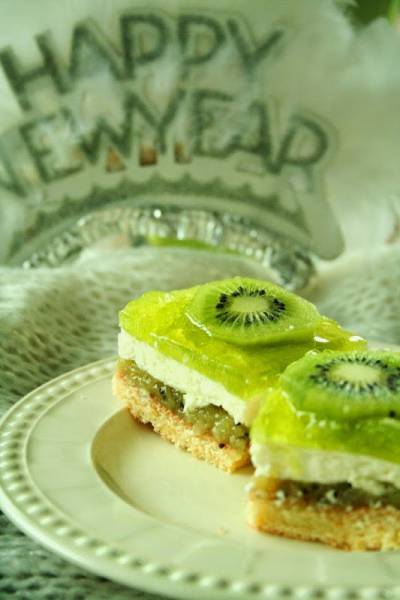 Zielone ciasto z kiwi