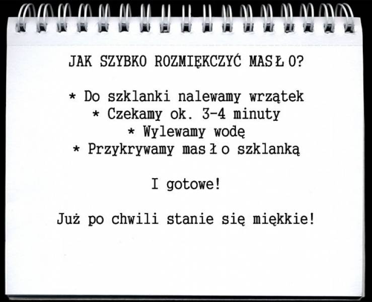 #czywieszze – JAK SZYBKO ZMIĘKCZYĆ MASŁO