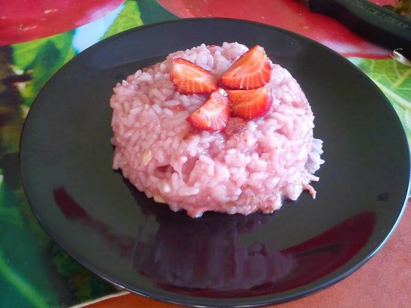 Risotto Truskawkowe i Szparagami