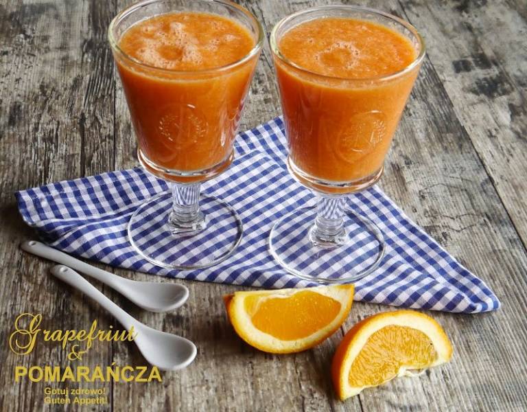 Koktajl grapefruitowo-pomarańczowy.Co zdrowego znajdziesz w grapefruicie?