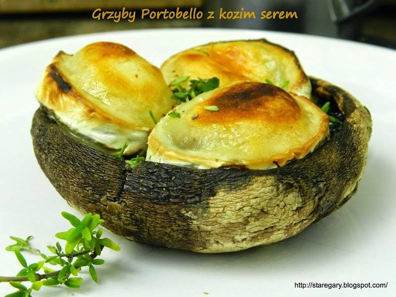 Grzyby Portobello z kozim serem