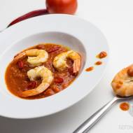 Krewetki w sosie pomidorowym z chili
