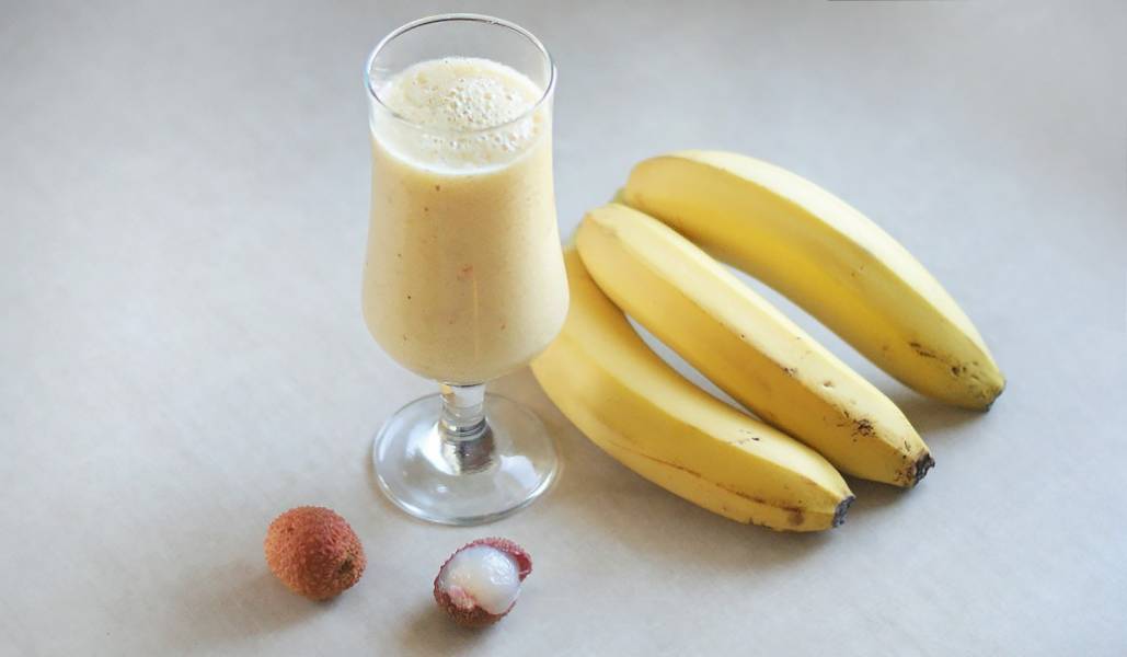 Smoothie banan-liczi