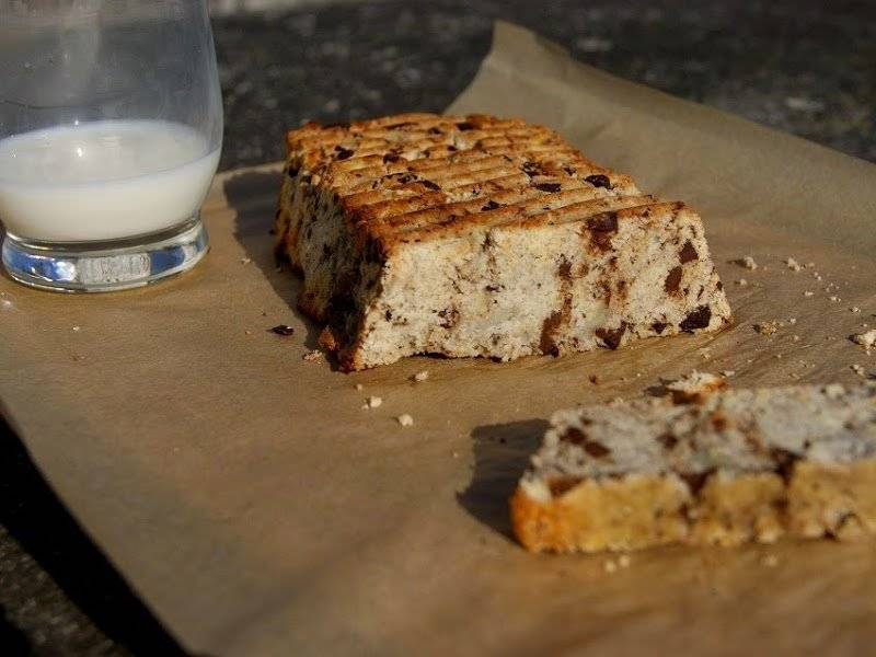 Chlebek bananowy z czekoladą, na mące kokosowej