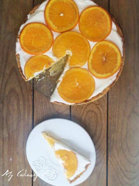 Tarta z kremem z pomarańczy, ricotty i mascarpone