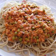 Spaghetti z makrelą