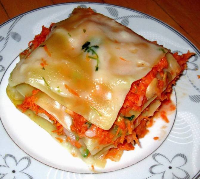 Lasagne z marchewką