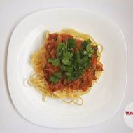 Spaghetti z mięsem mielonym i cukinią