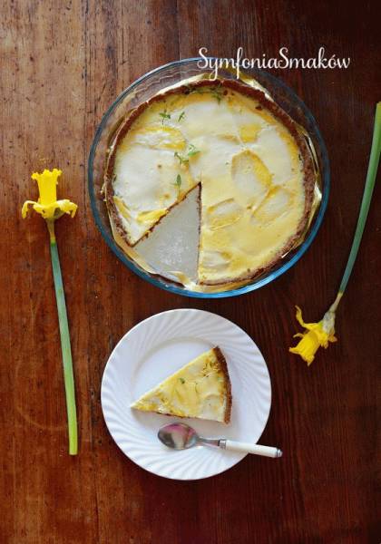 116. Nieco tropikalnie czyli: tarta z mango i białą czekoladą na kruchym spodzie.