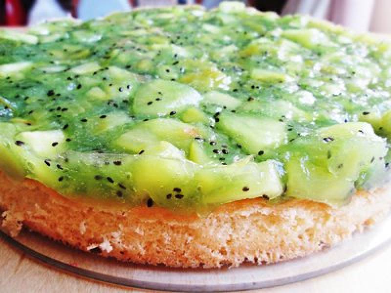 Zielone ciasto owocowe