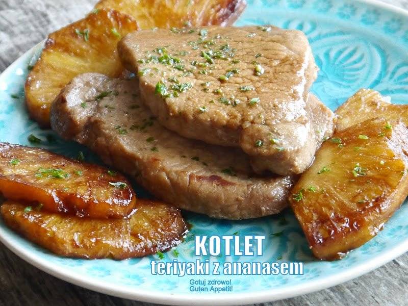 Kotlet teriyaki z ananasem