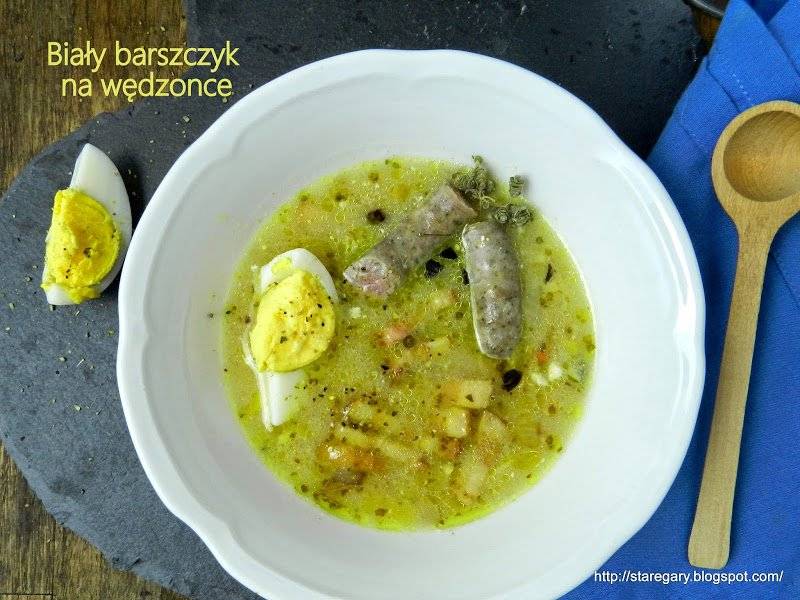 Biały barszczyk na wędzonce