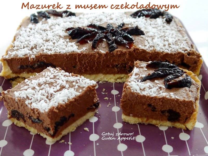 Mazurek z musem czekoladowym