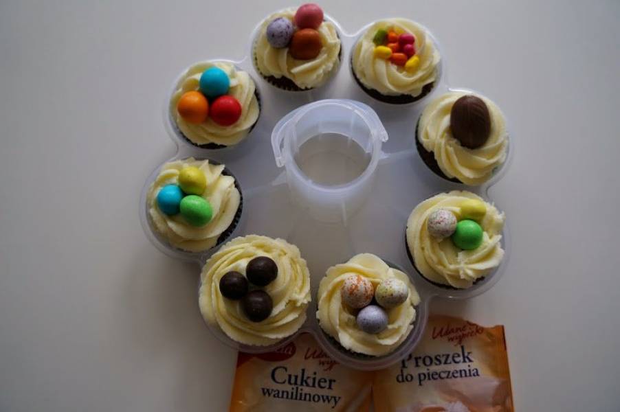 Czekoladowe cupcakes - wersja Wielkanoc