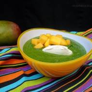 Wiosennie zielona zupa ze szpinaku i awokado