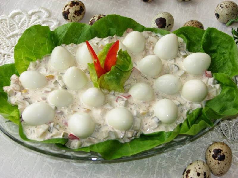 Jajka przepiórcze w sosie tatarskim