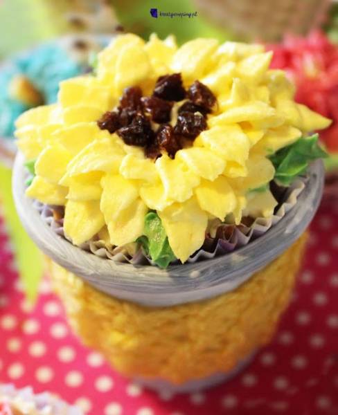 Babeczki słonecznik/ Sunflower Cupcakes with butter cream