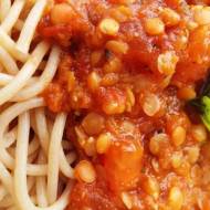 Wegańskie spaghetti po bolońsku