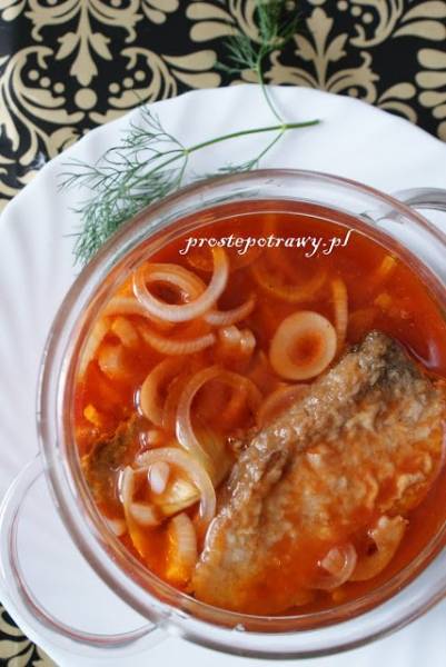 Ryba w zalewie pomidorowej- octowej wg Moniki